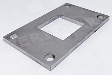 Фланец 70х110мм, под трубу 40х40мм, aisi 304 (t=5мм, 4 отв.)