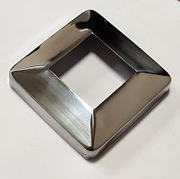 Крышка на стойку 40х40мм, внешний 80х80мм aisi 304 (штампованная)