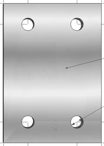 Фланец 70х110мм, aisi 430 (t=5мм, 4 отв.)